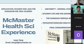 Dr. Interested Webinar Series: From Application to First Year — McMaster Health Sci Experience