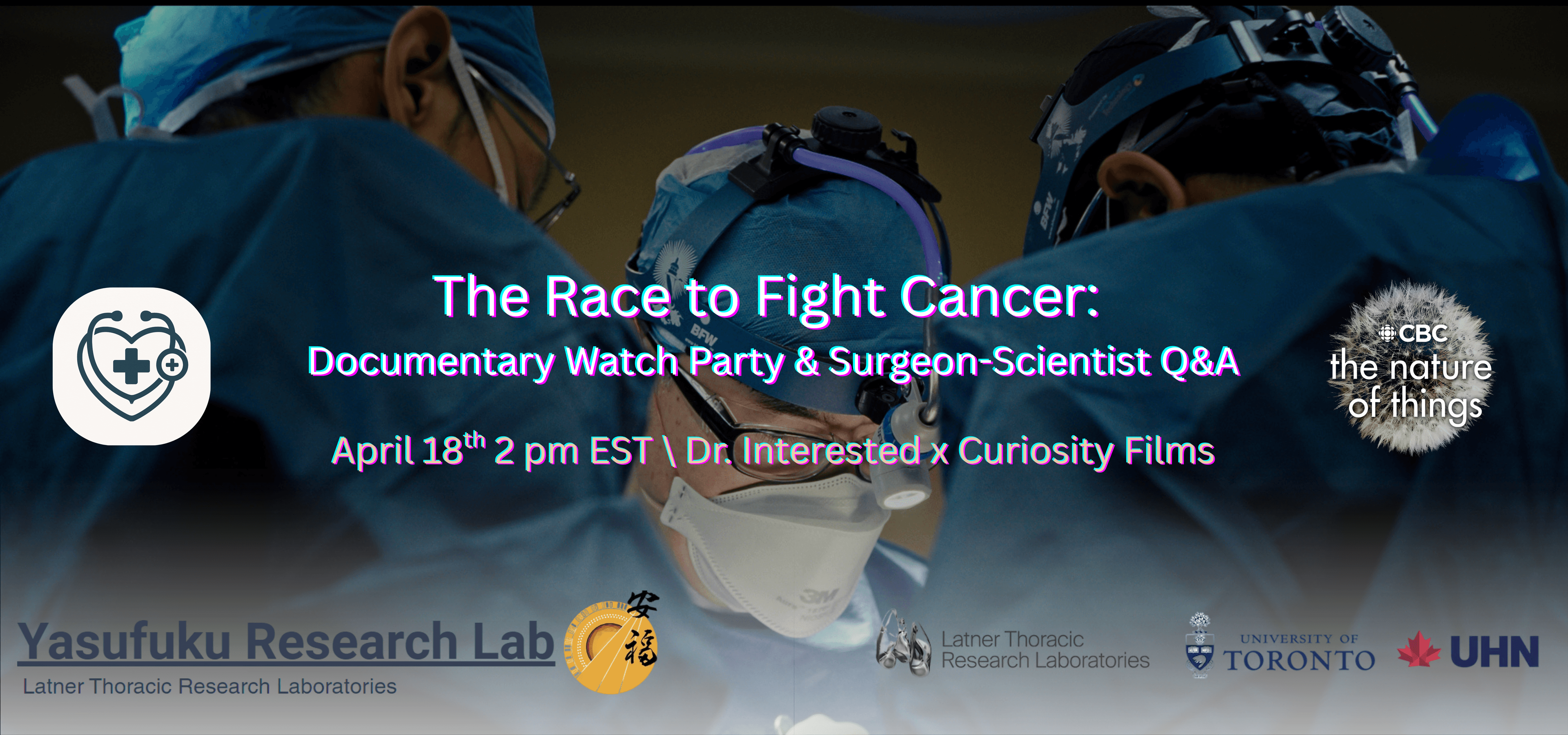 Dr. Interested Event: The Race to Fight Cancer: Documentary Watch Party & Surgeon-Scientist Q&A - Healthcare volunteer opportunity for high school students